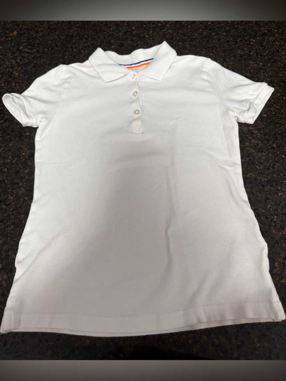 French Toast White School Uniform Polo Collar Buttons Kids Girls Boys Shirt Top